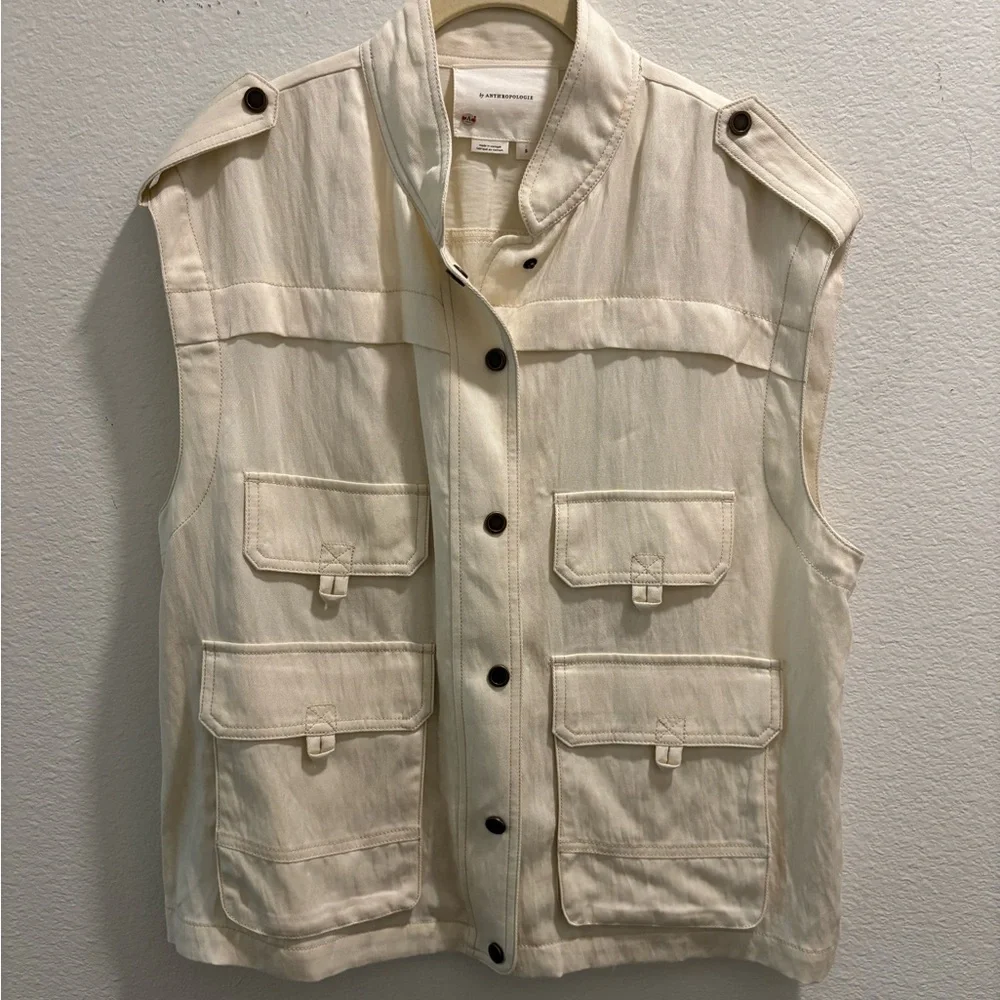 Anthropologie Silky Utility Vest, size S - Picture 3 of 8
